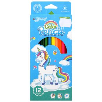 Карандаши цветные Yalong Color Pencil 12 цветов - купить, цены на - фото 3