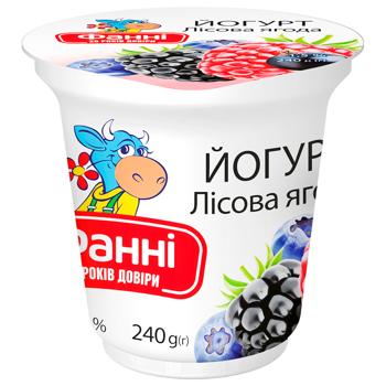 Йогурт Фанні Лісова ягода 1,5% 240г - купити, ціни на - фото 1