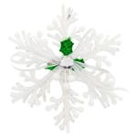 White Snowflake Decoration 15*13*1cm YE759W