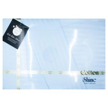 Комплект постельного белья Cotton Shine двуспальный голубой ледяной 220*240см - купить, цены на КОСМОС - фото 6