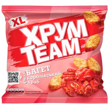Сухарі ХрумTeam Багет зі смаком королівського краба 90г