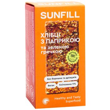 Хлібці Sunfill з паприкою та зеленою гречкою 91г - купити, ціни на WINETIME - фото 2