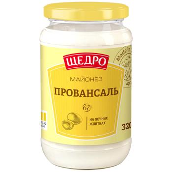 Майонез Щедро Провансаль 67% 320г - купить, цены на Auchan - фото 1