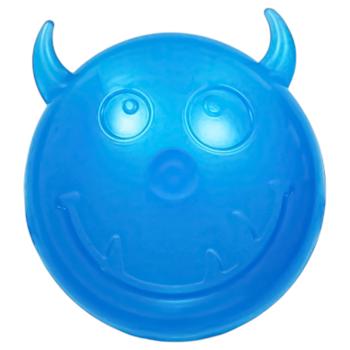 AnimAll Fun Devil Blue Dog Ball with Squeaker 75mm