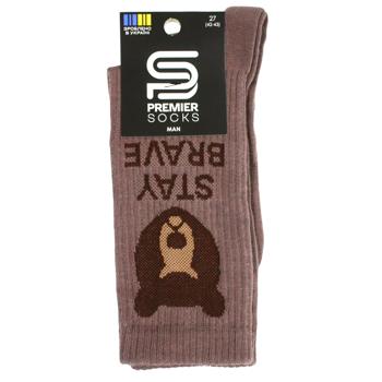 Premier Socks Stay Brave Men's Socks s.27 Brown - buy, prices for NOVUS - photo 1