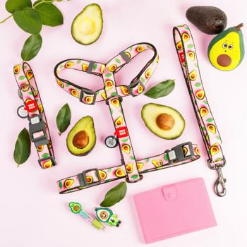 Waudog Nylon Dog Collar with QR Passport 28-40cm/20mm with Avocado Design on Pink - buy, prices for MasterZoo - photo 5