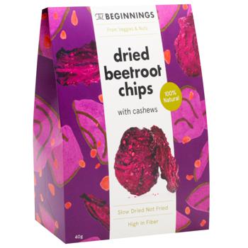 The Beginnings Dried Beetroot Chips with Cashews 40g - buy, prices for WINETIME - photo 2