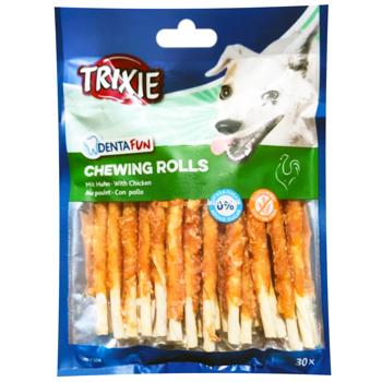 Лакомство для собак Trixie Denta Fun с курицей палочка для чистки зубов 12см 30шт 240г