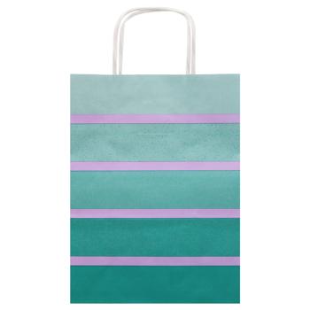 Happycom Kraft Pastel Stripes Gift Bag 16х8х21cm - buy, prices for ULTRAMARKET - photo 4