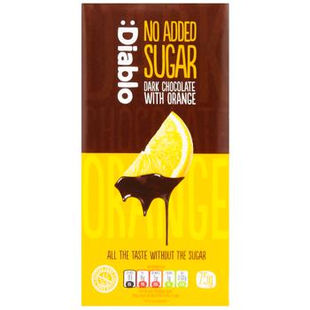 Diablo Sugar-Free Dark Chocolate with Orange 49% 75g