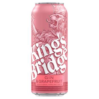 King's Bridge Gin and Grapefruit Low-Alcohol Drink 7% 0,45l - buy, prices for MegaMarket - photo 1