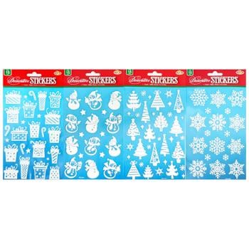 Christmas Stickers 21*14cm in assortment - buy, prices for Auchan - photo 1