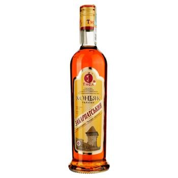 Tisa Zakarpatskyi 4 Years Cognac 40% 0.5l - buy, prices for WINETIME - photo 1