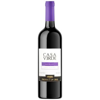 Вино Casa Verde Мерло червоне сухе 13% 0,75л