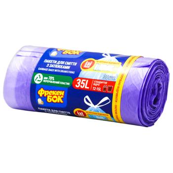 Freken Bok Standard Garbage Bags with Tightenings 35l 30pcs - buy, prices for Chudo Market - photo 4