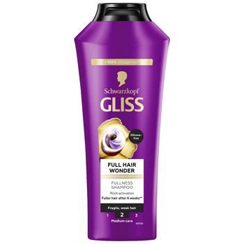 Gliss Full Hair Wonder Shampoo for Fragile Weak Hair 400ml