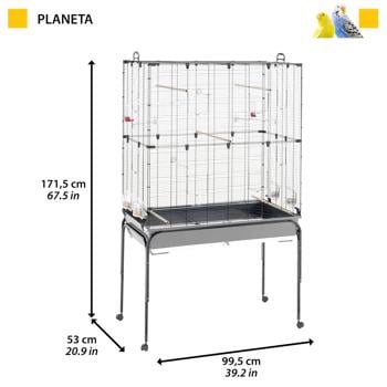 Клетка для птиц Ferplast Paneta 99,5х53х171,5см - купить, цены на MasterZoo - фото 4