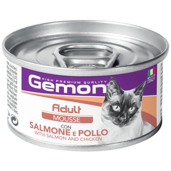 Gemon Wet Food with Salmon and Chicken for Adult Cats 85g