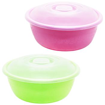 Gusto Berry Plastic Bowl with Lid 3l
