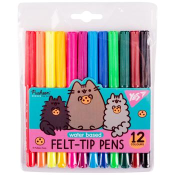 Фломастеры Yes Pusheen friends 12 цветов