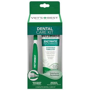 Зубна щітка та паста Vet`s Best Dental Care Kit 103 мл - купити, ціни на MasterZoo - фото 1