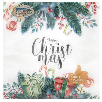 La Fleur Merry Christmas 2-ply Napkins 33х33cm 16pcs - buy, prices for - photo 1