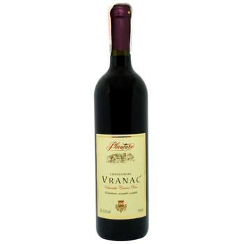 Вино Plantaze Vranac красное сухое 13,5% 0,75л - купить, цены на WINETIME - фото 1