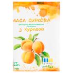 Маса сиркова Дживальдіс молоковмісна солодка з курагою 23% 185г
