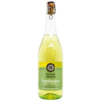 Вино игристое Signore Giuseppe Lambrusco белое сладкое 8% 0,75л