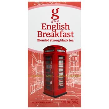 Чай чорний G'tea! English Breakfast 2г*25шт - купити, ціни на Cупермаркет "Харків" - фото 2