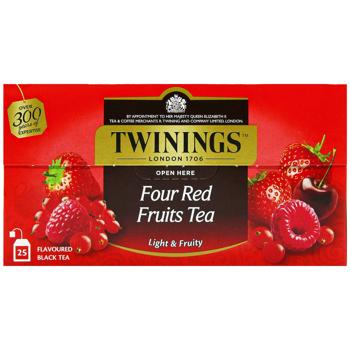 Чай черный Twinings of London со вкусом четырех красных фруктов 25шт 2г - купить, цены на Auchan - фото 2