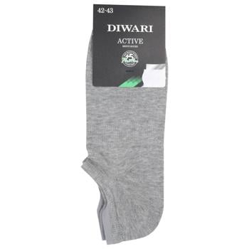 Diwari Active Ultra Short Grey Men's Socks Size 27 - buy, prices for NOVUS - photo 1