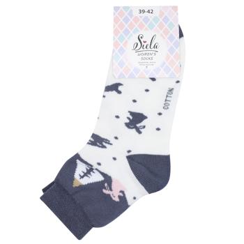 Siela Rabbits High Classic Terry Women's Socks s.39-42 White