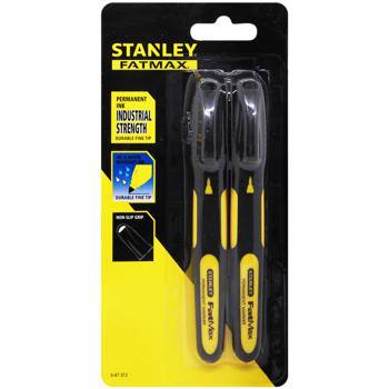 Stanley Fatmax Black Marker 2pcs