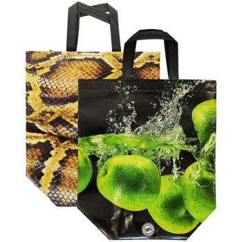 Еко-сумка Auchan ламінована спанбонд 36х34см в асортименті - купити, ціни на Auchan - фото 1