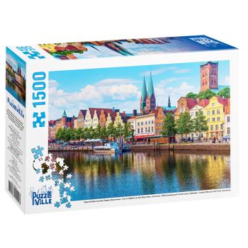 Пазл Puzzleville Город Любек на реке Траве, Германия 1500 элементов