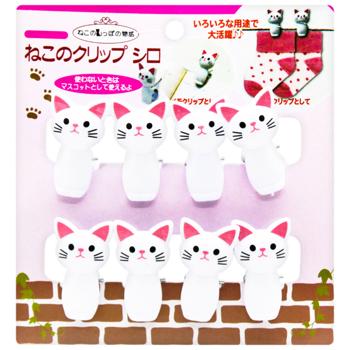 Set of Сlothespins White Cat 8pcs 34772-1 - buy, prices for COSMOS - photo 1