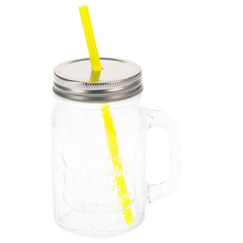 Cold Drink Jar with Straw 450ml - buy, prices for METRO - photo 1