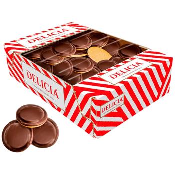 Печенье Delicia сдобное сбивное со вкусом вишни 300г - купить, цены на Чудо Маркет - фото 5
