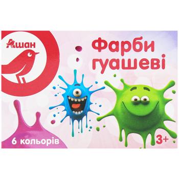 Auchan Gouache Paint 10ml x 6pcs - buy, prices for Auchan - photo 2
