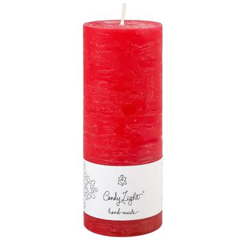 Candy Light Red Cylinder Candle 6x20cm