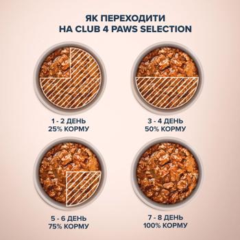 Корм влажный Club 4 Paws Premium Selection с курицей и телятиной для кошек 80г - купить, цены на - фото 3