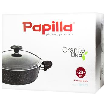 Кастрюля Papilla Granite Effect алюминиевая с крышкой 28см