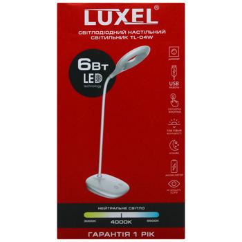 Светильник Luxel настольный аккумуляторный LED 6W белый + USB ночник TL-04W - купить, цены на - фото 2