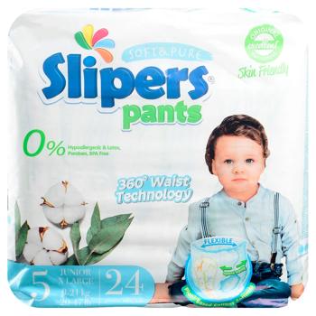 Підгузки-трусики Slipers Junior 5 XL 9-21кг 24шт - купити, ціни на КОСМОС - фото 2