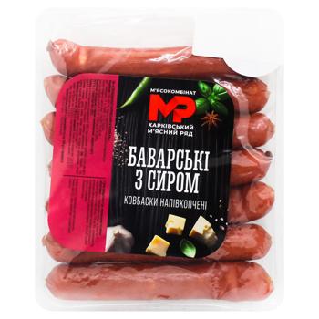 Kharkiv Miasnyi Riad Bavarian Semi-Smoked Sausage with Cheese High Grade - buy, prices for EKO Market - photo 1