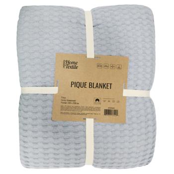 Плед Ardesto Pique 220х230см блакитний