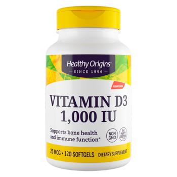 Healthy Origins Vitamin D3 in MCT Oil 1000 IU 120 softgels