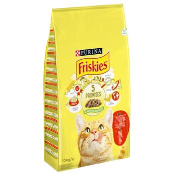 Корм сухий Friskies з яловичиною, куркою і овочами для дорослих котів 10кг - купити, ціни на MasterZoo - фото 2