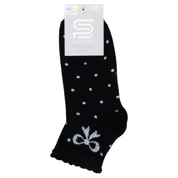 Носки Premier Socks Эконом женские Бантики р.23-25 черный - купить, цены на ЕКО Маркет - фото 1